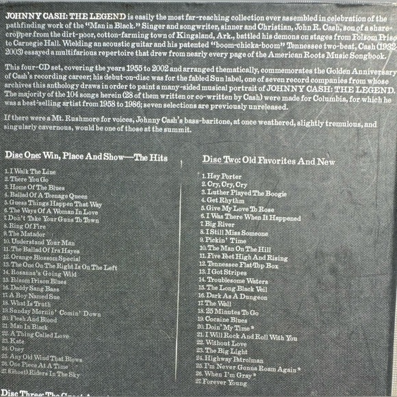 Johnny Cash 4cd box set THE LEGEND - Picture 6 of 11